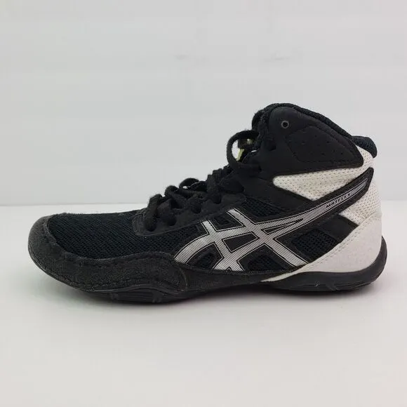 Asics Matflex 6 Toddler Boys Size 13 Black White Wrestling Sneaker Shoes 1084A00