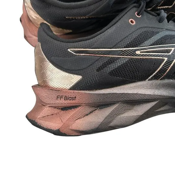 ASICS Womens Novablast Black Rose Gold I Running Shoes Sneakers Size 9.5 (US)