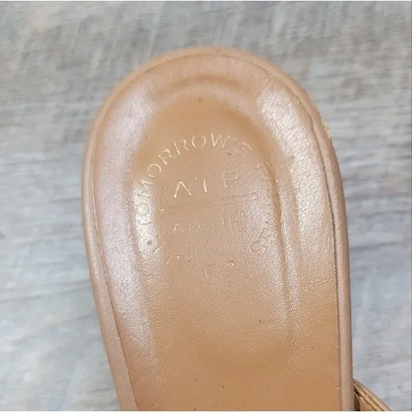ATP Atelier All Tomorrow's Parties Alloro tan heeled square toe leather mules