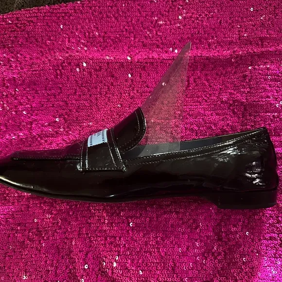 Authentic all leather rare  PRADA  shoes 38,5  patent leather