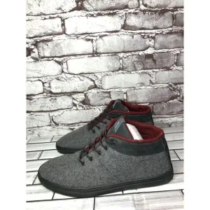 Baabuk Sky Wooler Gray High Top Wool Fabric Sneakers Shoes Men Sz 42EU/9M US