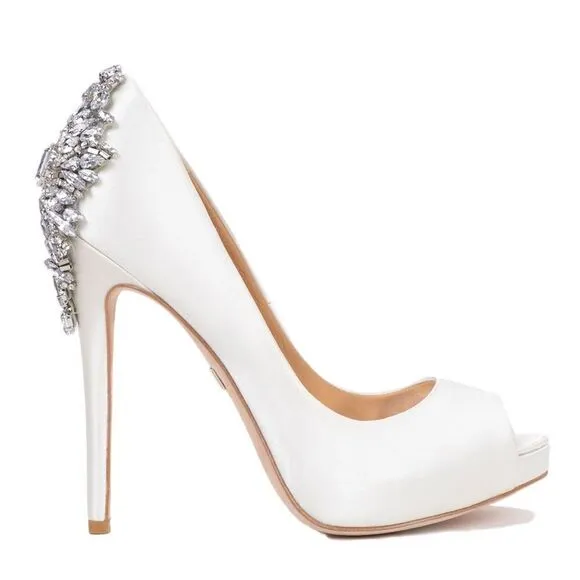 Badgley Mischka - Kiara Embellished Peep-toe Pump