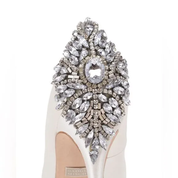 Badgley Mischka - Kiara Embellished Peep-toe Pump