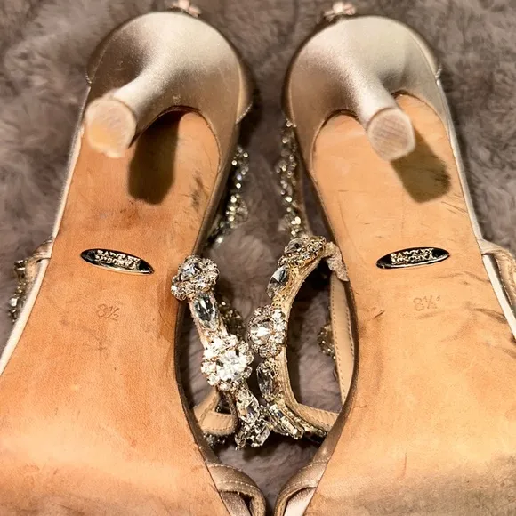 Badgley Mischka Thelma Embellished Evening Shoe size 8.5