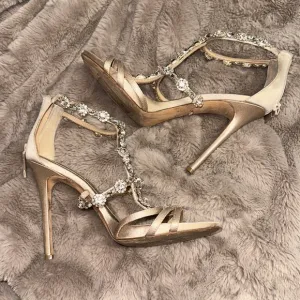Badgley Mischka Thelma Embellished Evening Shoe size 8.5