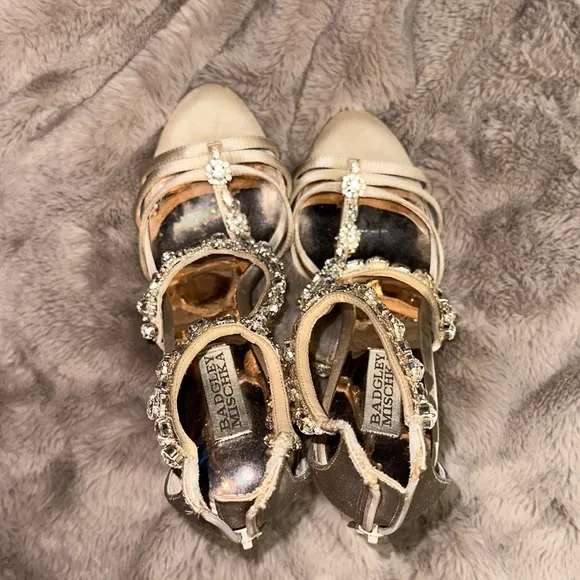 Badgley Mischka Thelma Embellished Evening Shoe size 8.5
