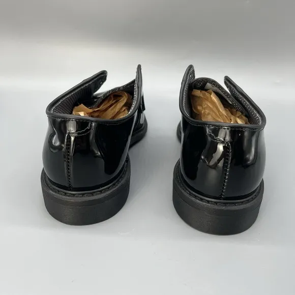 BATES High Gloss Leather Sole Shoe Mens 11D E00007 Black Uniform Military NEW