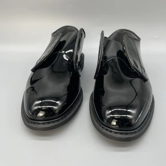 BATES High Gloss Leather Sole Shoe Mens 11D E00007 Black Uniform Military NEW
