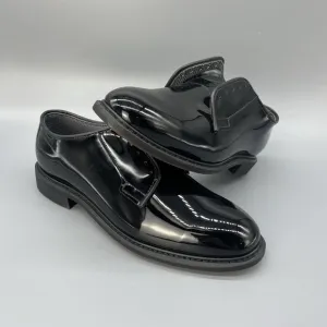 BATES High Gloss Leather Sole Shoe Mens 11D E00007 Black Uniform Military NEW