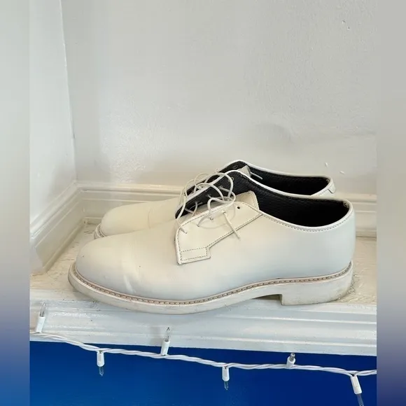 Bates Lites White Leather Military Navy Uniform Shoe Men's 11.5  EUC