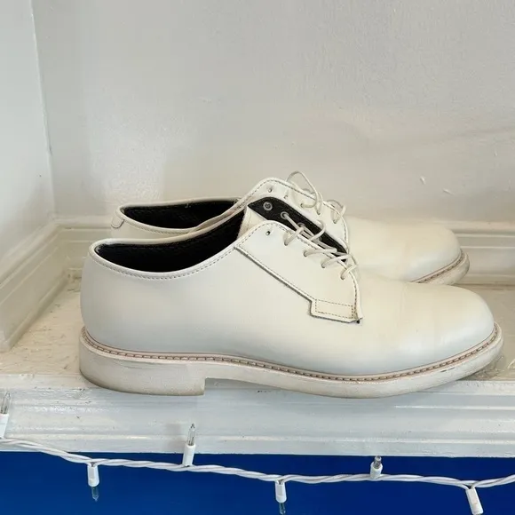 Bates Lites White Leather Military Navy Uniform Shoe Men's 11.5  EUC