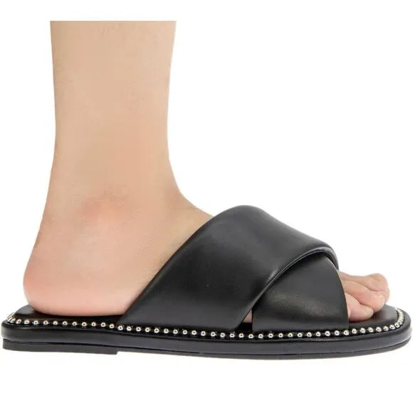 BCBGeneration Tabby Sandal 7.5, Slip-On, Padded Footbed Womens Shoes