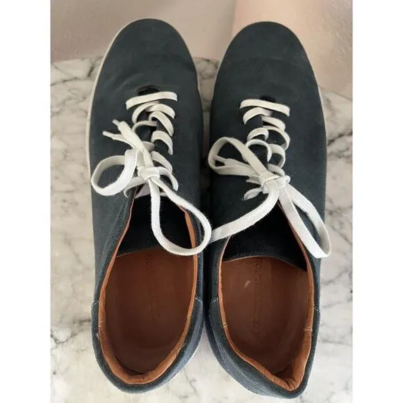 Beckett Simonon Sneakers Mens Size 13 Blue Suede Lace Up Shoes Geller Trainers