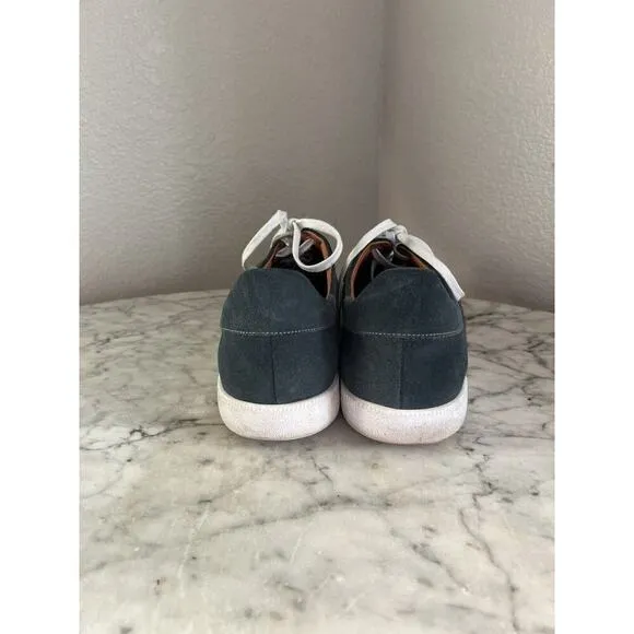 Beckett Simonon Sneakers Mens Size 13 Blue Suede Lace Up Shoes Geller Trainers