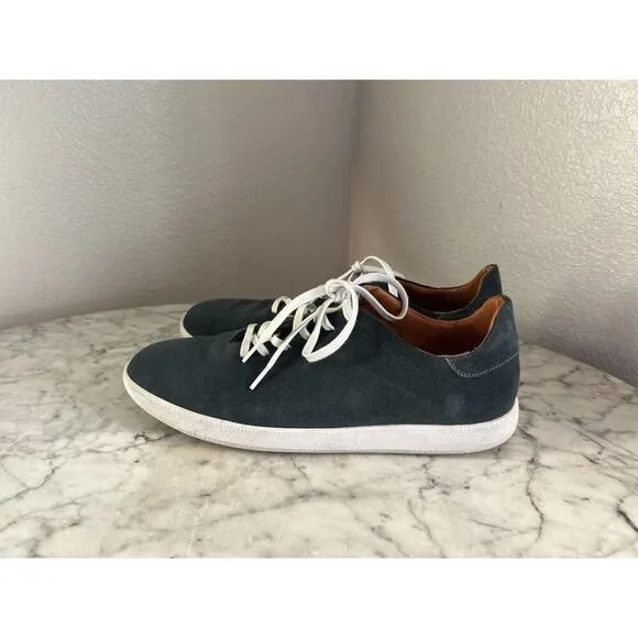 Beckett Simonon Sneakers Mens Size 13 Blue Suede Lace Up Shoes Geller Trainers