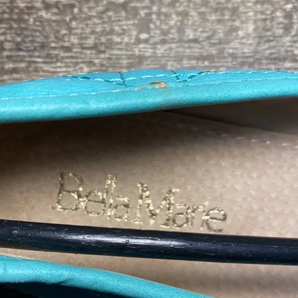 Bella Marie Teal Chain Dana Flat size 6.5
