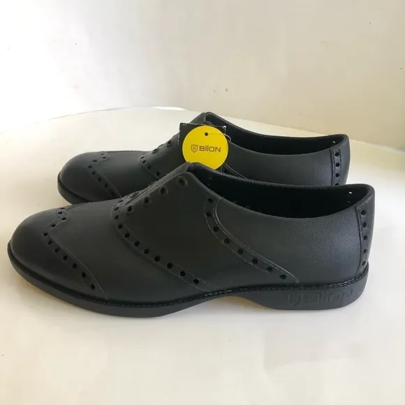 Biion Men's Black The Classics Oxford and Golf Slip On Shoes Size M6/W8/EU40