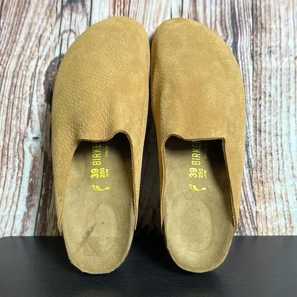 Birkenstock Amsterdam Leather Mules Womens Sz EU 39
