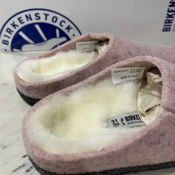 Birkenstock Kids Zermatt Outdoor Slipper Shoes with Shearling Lining Wool Shoes