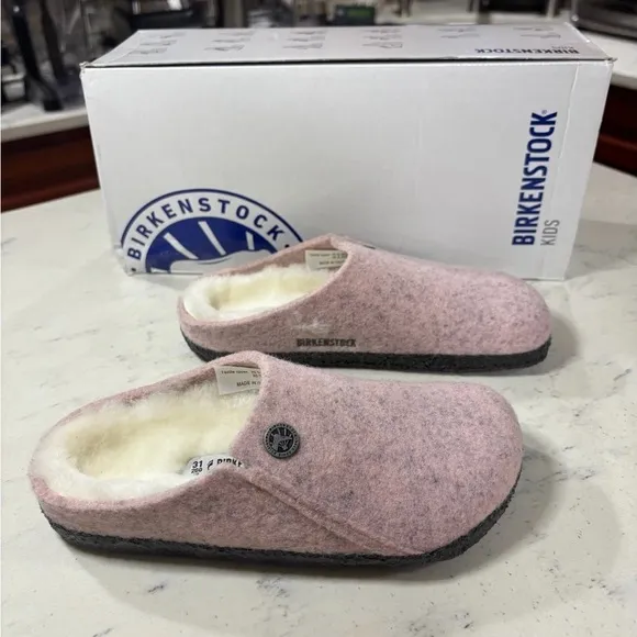 Birkenstock Kids Zermatt Outdoor Slipper Shoes with Shearling Lining Wool Shoes