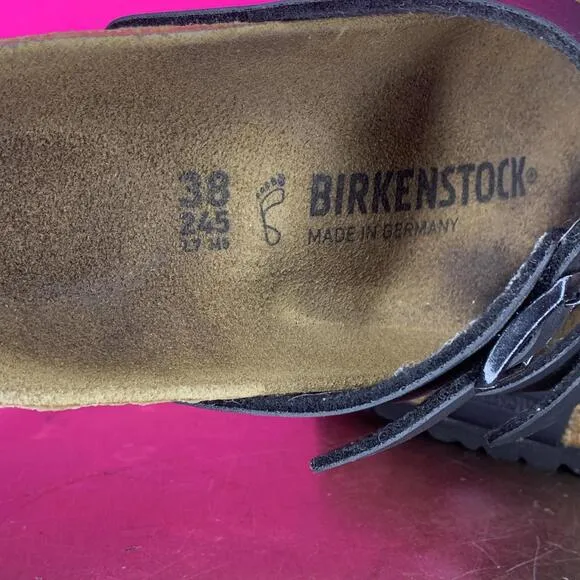 Birkenstock Mayari Black Birko-Flor Toe Loop Slip-On Sandal Sz 7