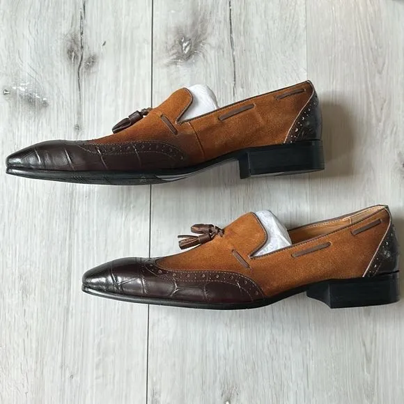 BISONOO Belleza Loafers D1027 Brown Euro 45 US 11.5 NWT in packaging