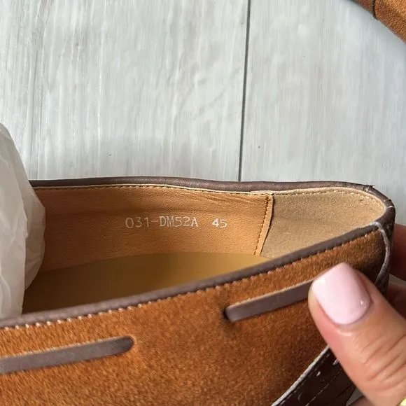 BISONOO Belleza Loafers D1027 Brown Euro 45 US 11.5 NWT in packaging
