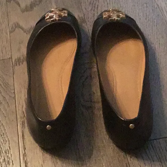 Black Everly Ballet Tory Burch Flat Shoes
