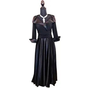 BLACK FORMAL EVENING GOWN &amp; LONG FLOOR LENGTH PARTY DRESS W/ 3/4 SLEEVE