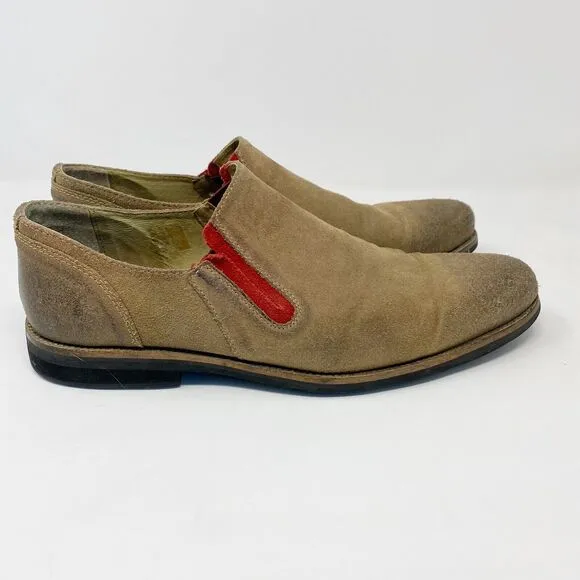 Blackstone Men's SCM001 Slip-On Suede Shoes in Rock Euro Size 43/US Size 10