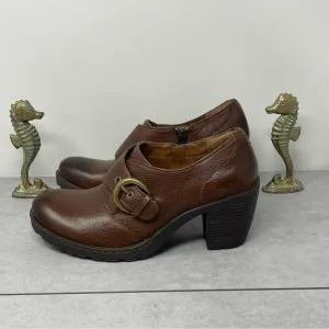 BOC BORN CONCEPT C03752 Women's Brown Monk Strap Leather Shoes 9 US/40.5 EU