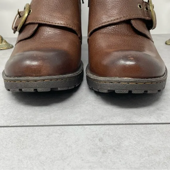 BOC BORN CONCEPT C03752 Women's Brown Monk Strap Leather Shoes 9 US/40.5 EU