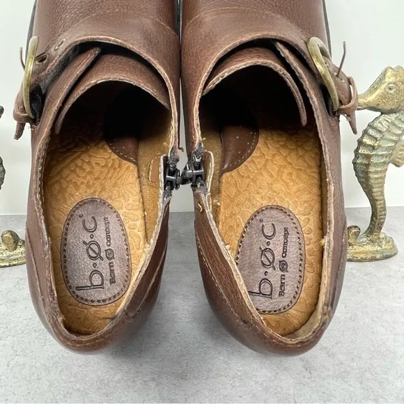 BOC BORN CONCEPT C03752 Women's Brown Monk Strap Leather Shoes 9 US/40.5 EU