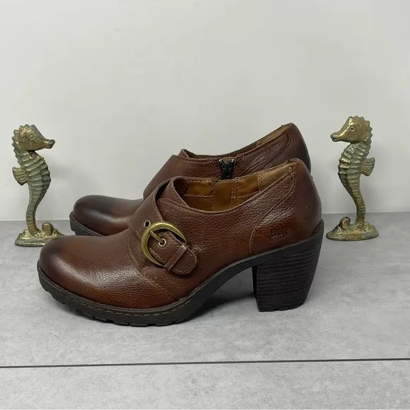BOC BORN CONCEPT C03752 Women's Brown Monk Strap Leather Shoes 9 US/40.5 EU