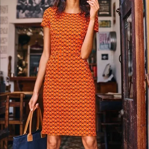 Boden Phoebe Jersey Knit Cotton Dress in Popsicle Tulip Size US 10R