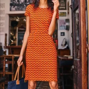 Boden Phoebe Jersey Knit Cotton Dress in Popsicle Tulip Size US 10R