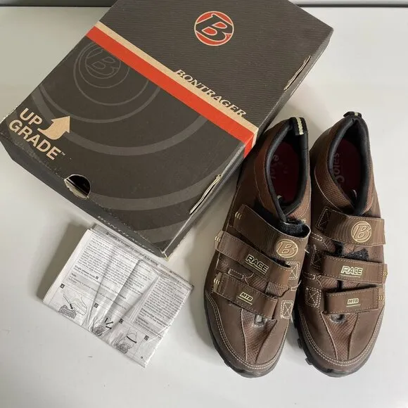 Bontrager Mens Brown Mountain MTB Cycling Biking Shoes Size 10 US 410476 w/box