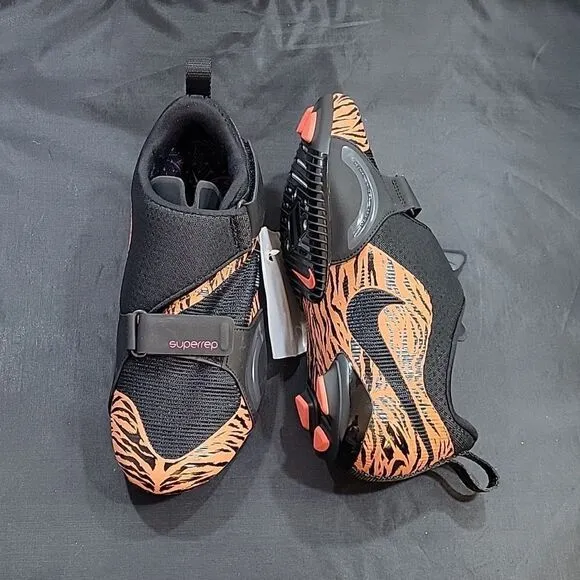 BRAND NEW CYCLING SHOES WOMEN'S  BLACK ORANGE TIGER SUPERREP CYCLE MESH UPPER