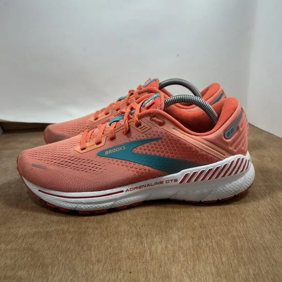 Brooks Adrenaline GTS 22 Womens Size 11 Medium (B) Orange Running Shoes