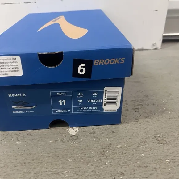 Brooks &quot;Revel 6&quot; Men's All-Day Running Shoes Victoria Blue/Black/Springbud 11 D
