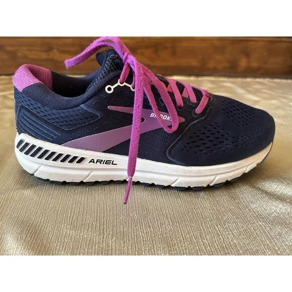 BROOKS Ariel‎ 20 Womens Running Shoes Walking Active Sneakers Navy Blue Pink 9 B
