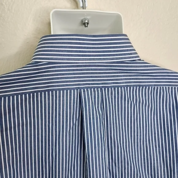 Brooks Brothers Regent Blue Striped Button Down Men Shirt Size 18 35