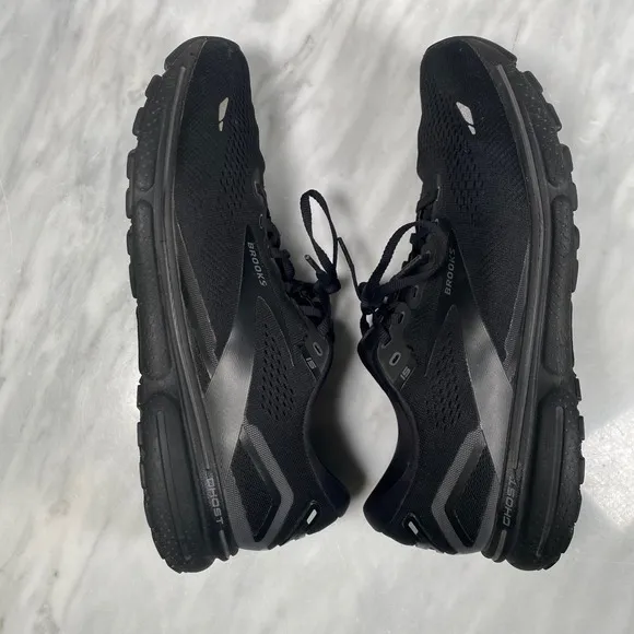 Brooks Ghost 15 Men Running Shoes Black Run Athletic Sneaker 1103931D020 Size 12