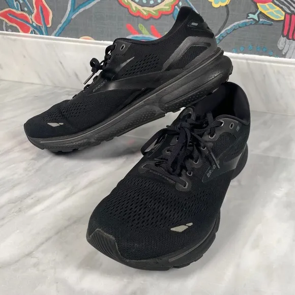 Brooks Ghost 15 Men Running Shoes Black Run Athletic Sneaker 1103931D020 Size 12