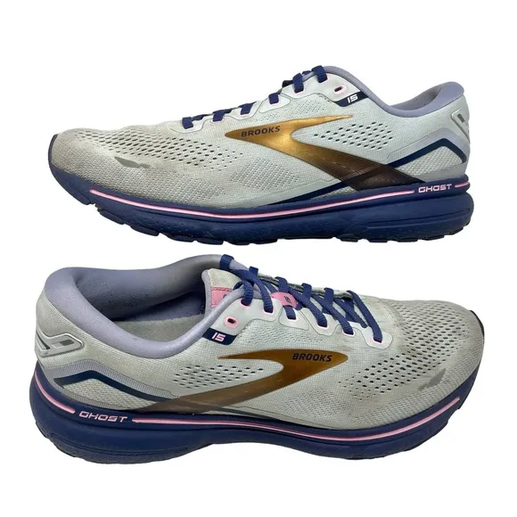 Brooks Ghost 15 Run Shoes Mens Sz 13 Gray Gold 6,4,8:I.5.4 0