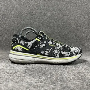 Brooks Ghost 15 White Black Camo Running Shoes 1203801B029 Womens Sz 8.5