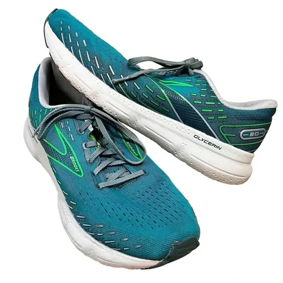 Brooks Glycerin 20 Men's Running Shoes Green Size 13 Athletic Sneaker