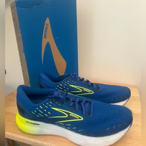 Brooks Glycerin 20 Neutral Running Shoe MenShoes Blue /Night life/White …