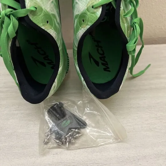 BROOKS MACH 15 MENS SZ 13 GREEN CROSS COUNTRY FLAT RUNNING SHOES