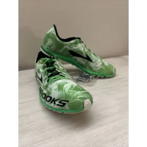 BROOKS MACH 15 MENS SZ 13 GREEN CROSS COUNTRY FLAT RUNNING SHOES
